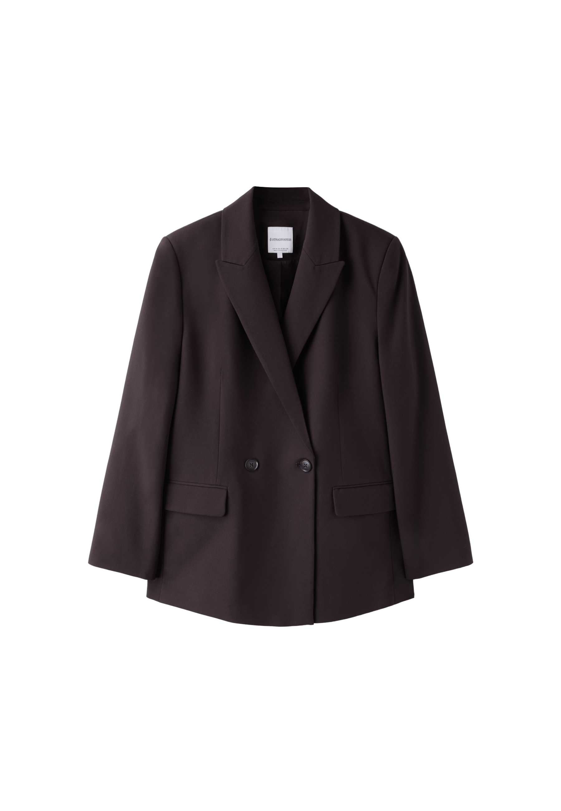 Straight buttoned blazer — Brown