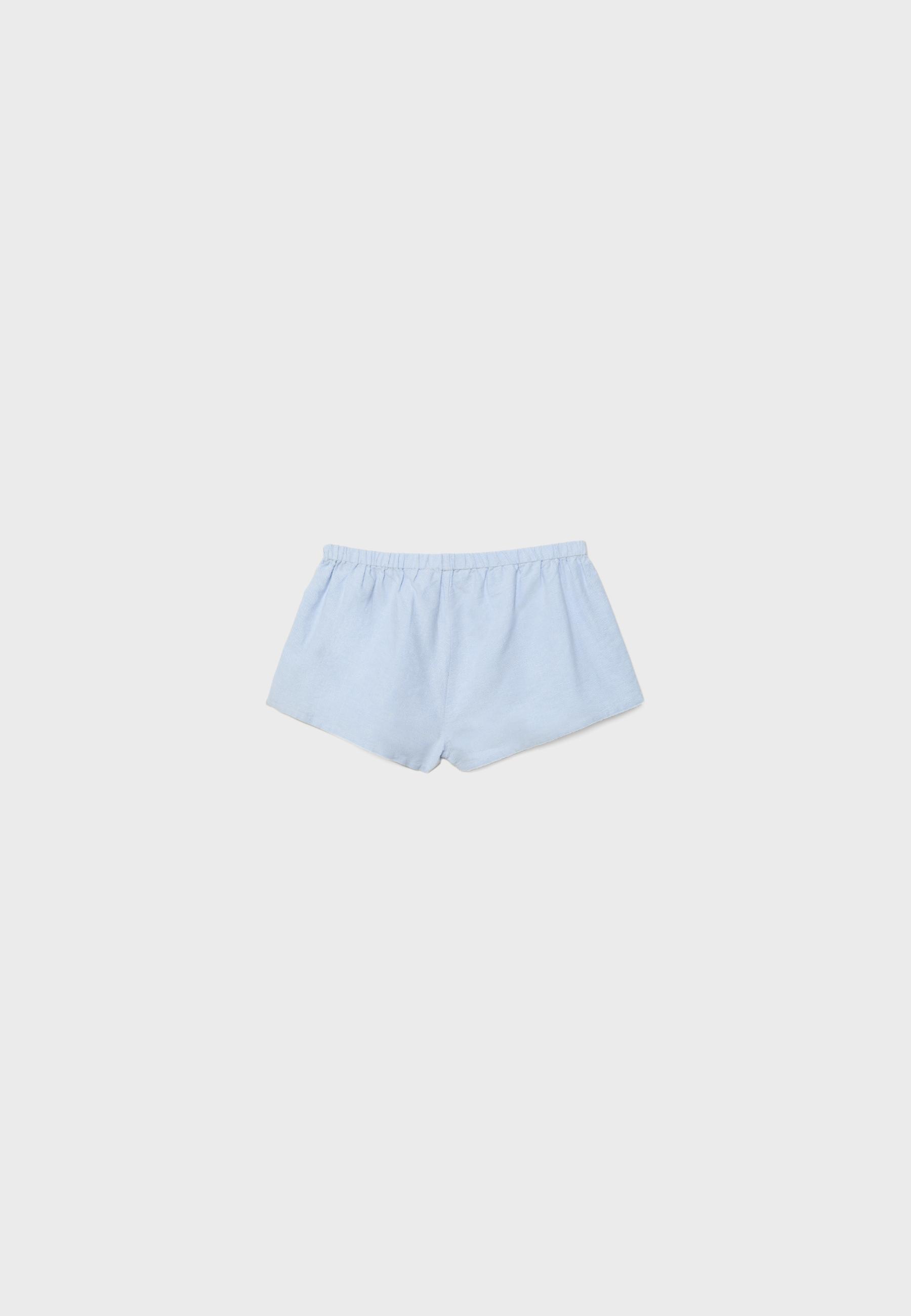 Mini buttoned shorts — Sky blue