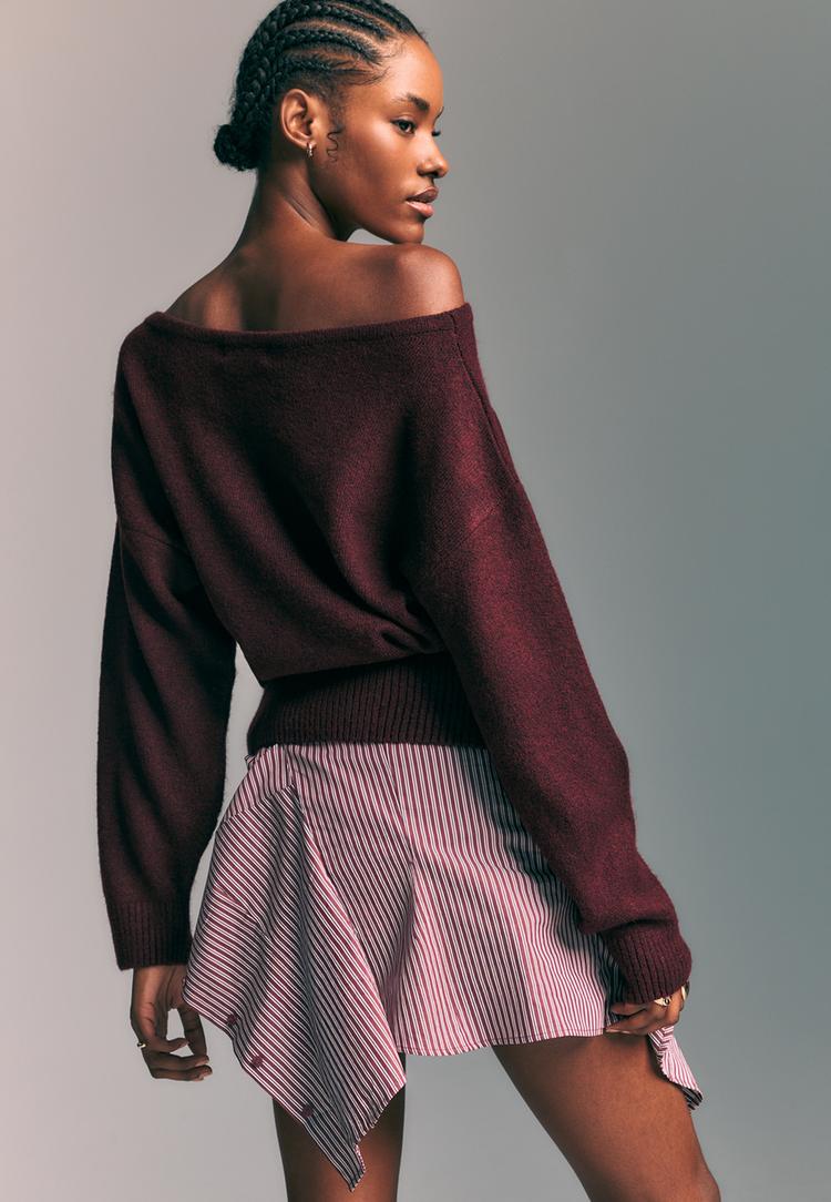 jersey punto cuello barca tacto suave