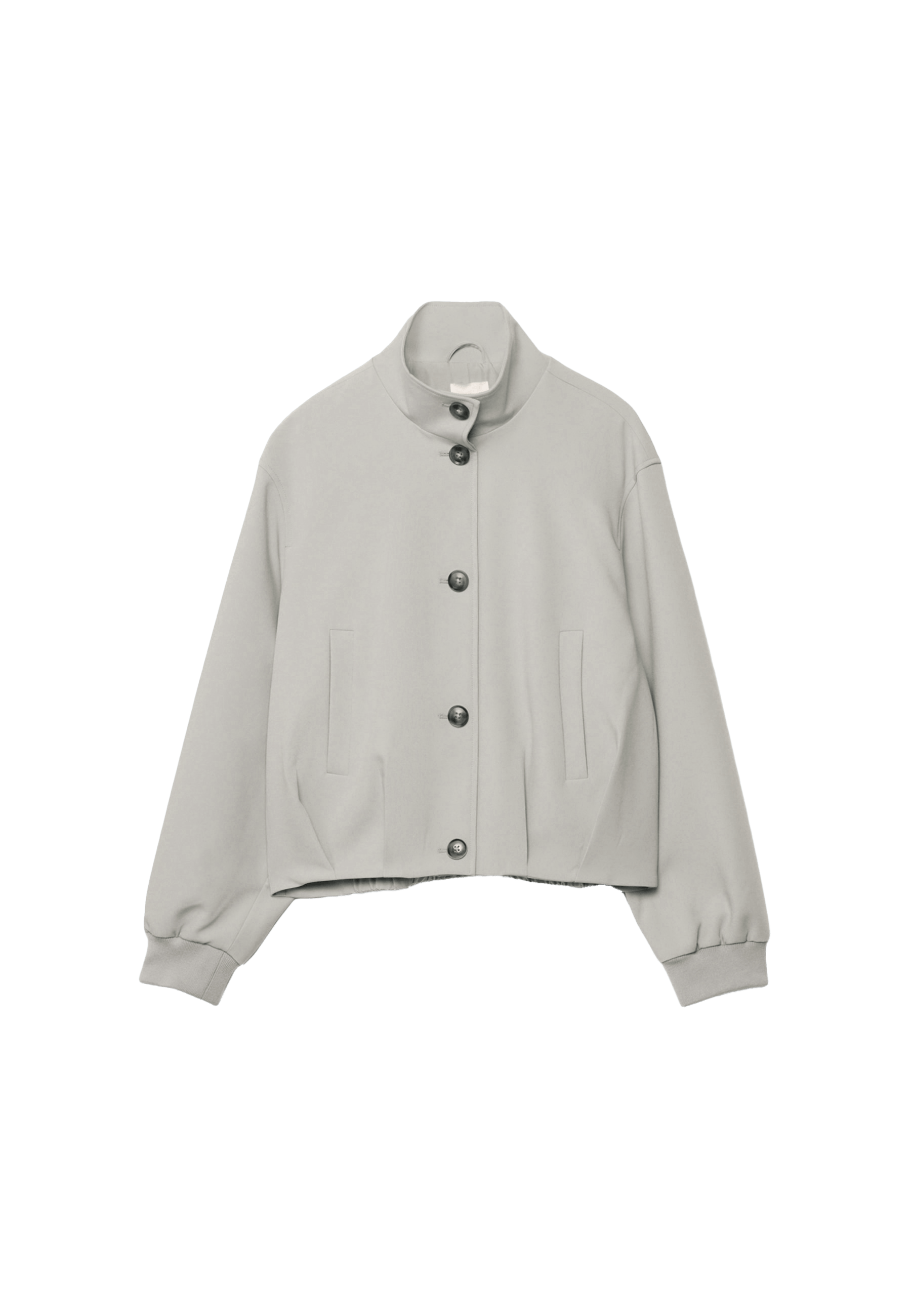 High neck puffer jacket — Brown