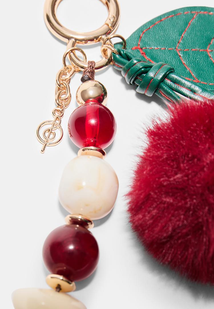 Stradivarius Μπρελόκ Charm Με Κεράσι Και Χάντρες Κόκκινο Os φωτογραφία