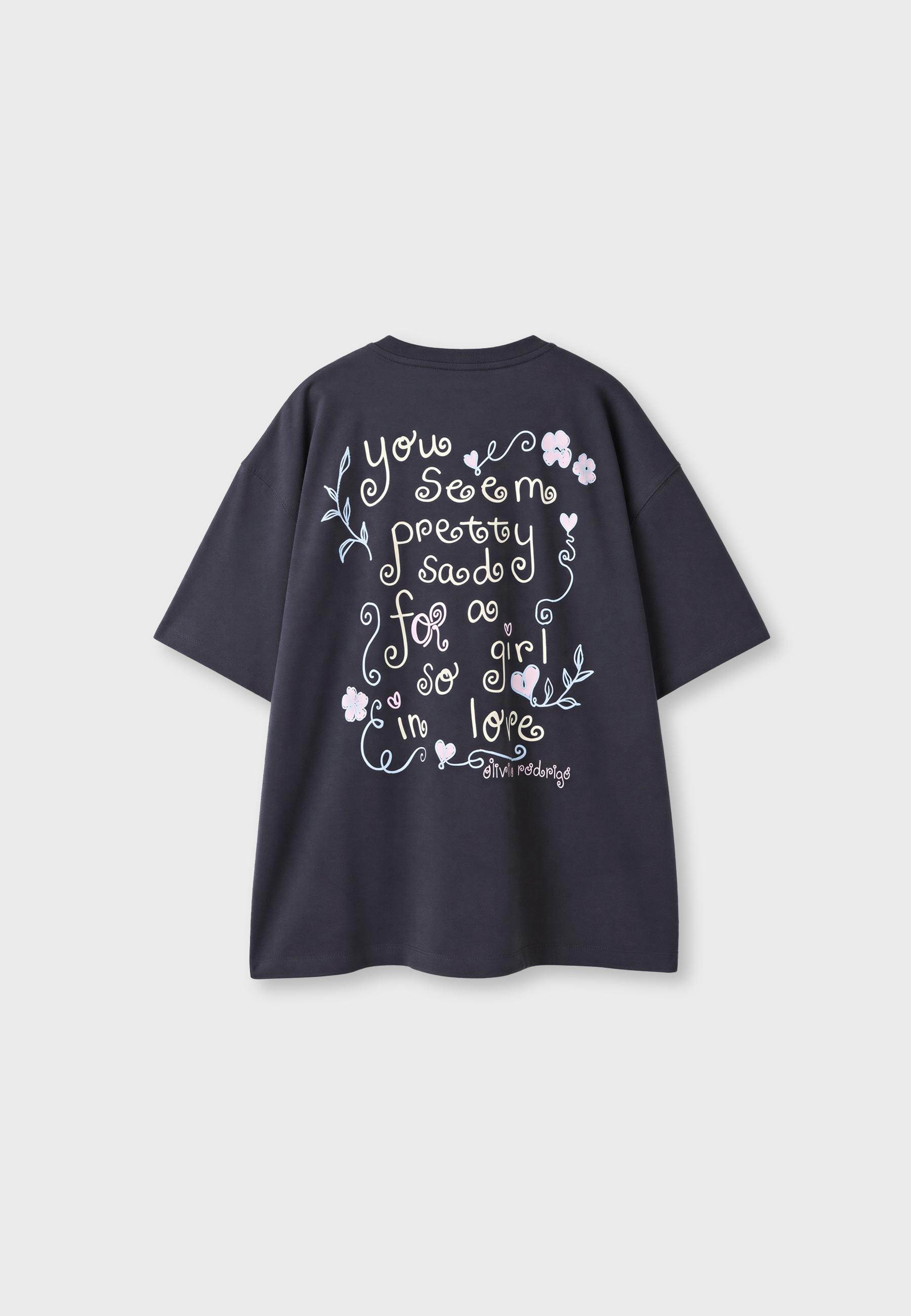 Olivia Rodrigo graphic T-shirt — Dark grey