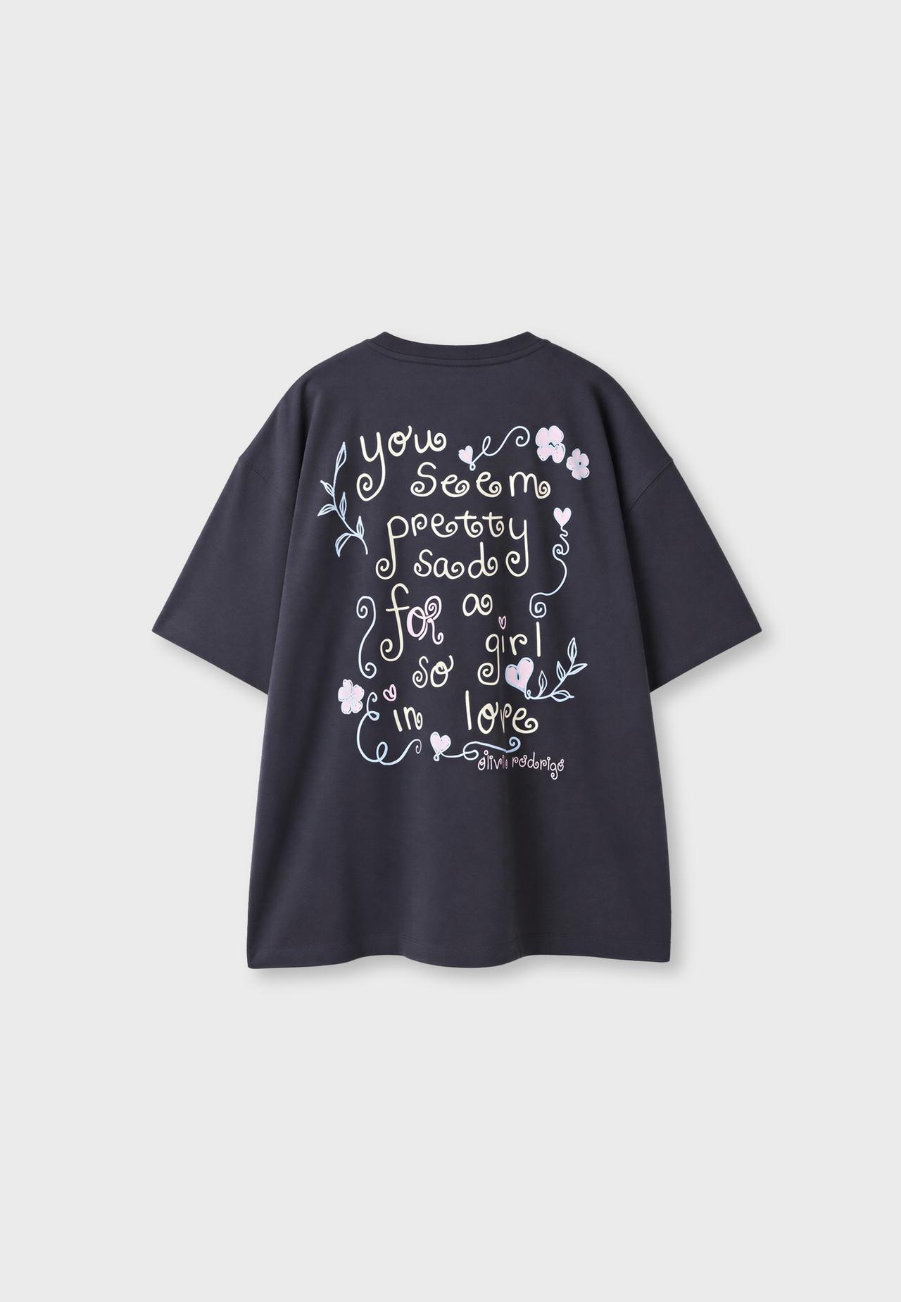 Olivia Rodrigo graphic T-shirt — Dark grey