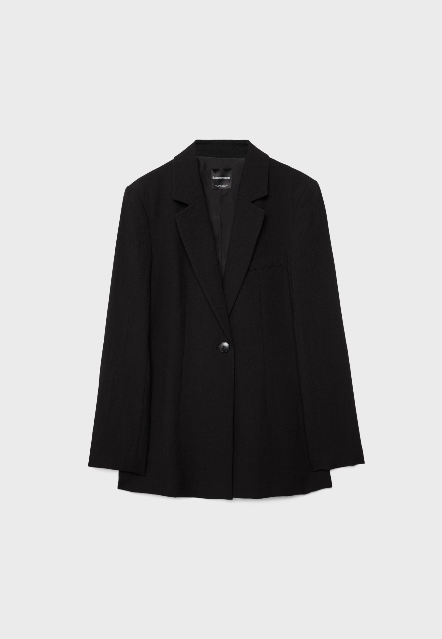 Fitted rustic blazer — Black