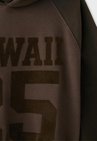 Positional contrast sweatshirt — Brown 9