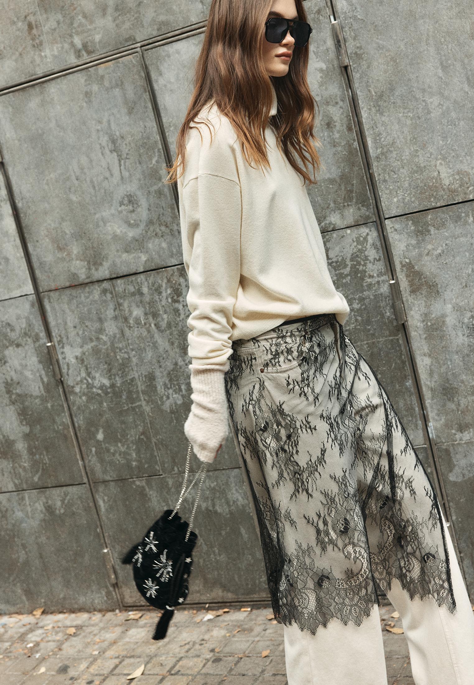 Lace pareo — Black