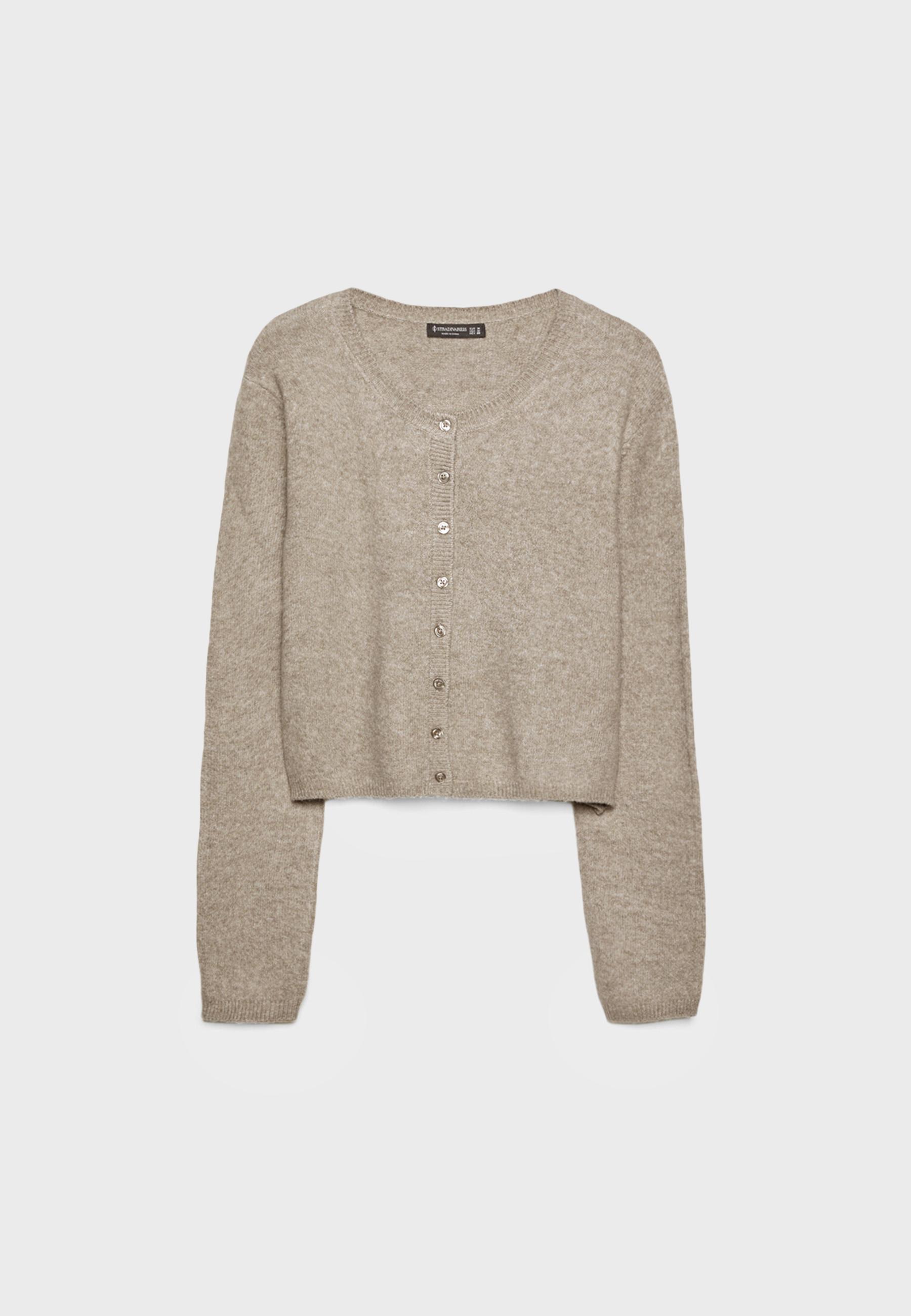 Soft-touch knit cardigan with buttons - Women's fashion