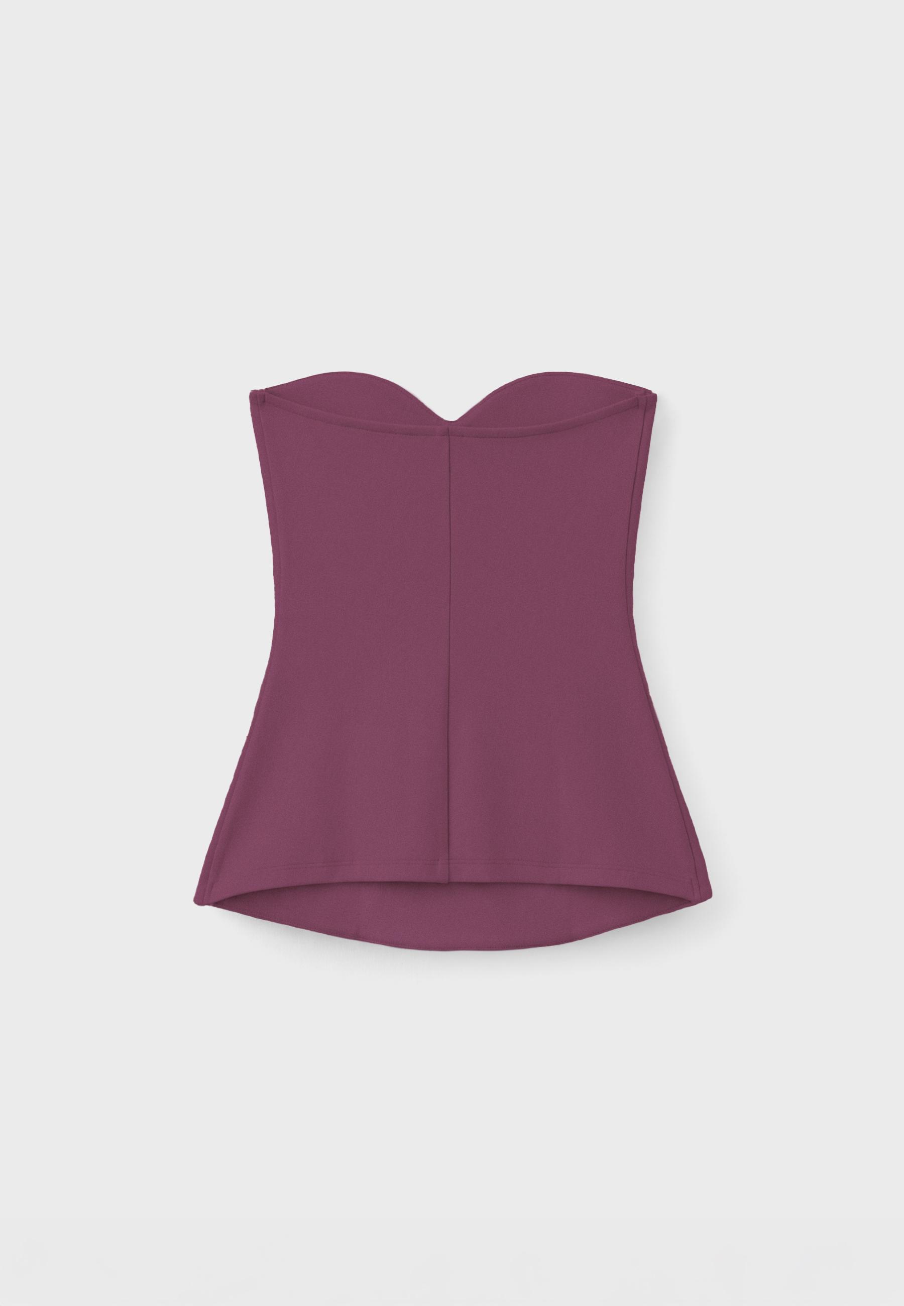 Sweetheart bandeau top — Purple