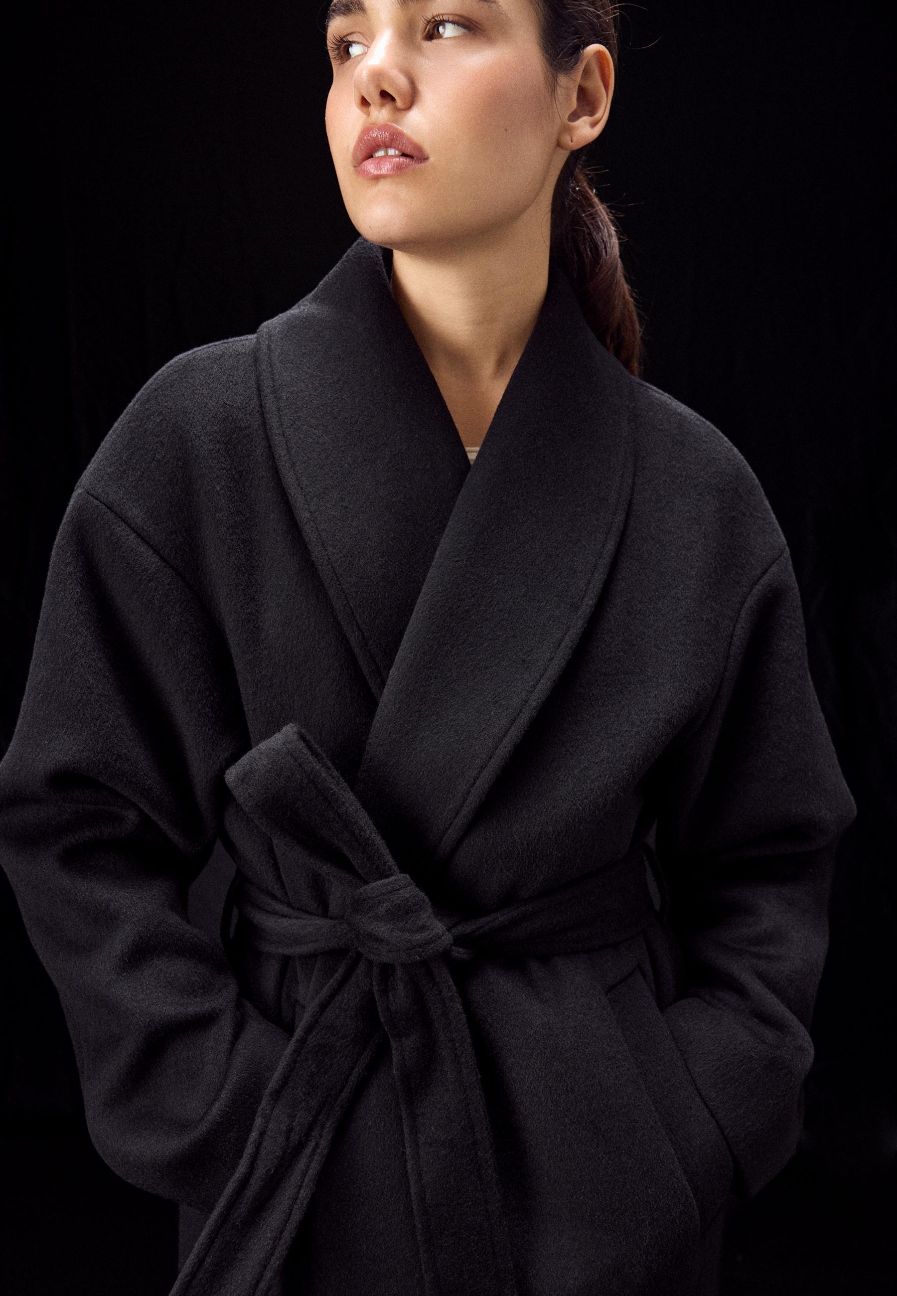 Long felt belted coat - Women's fashion | Stradivarius Venezuela