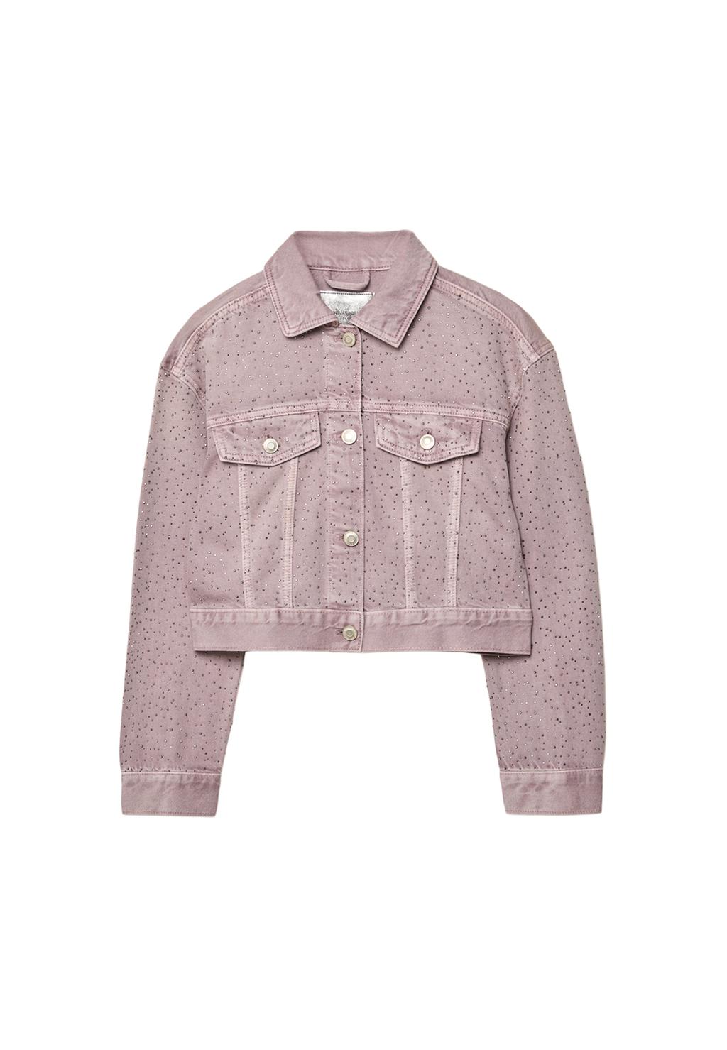 Geacă denim cu detalii strălucitoare