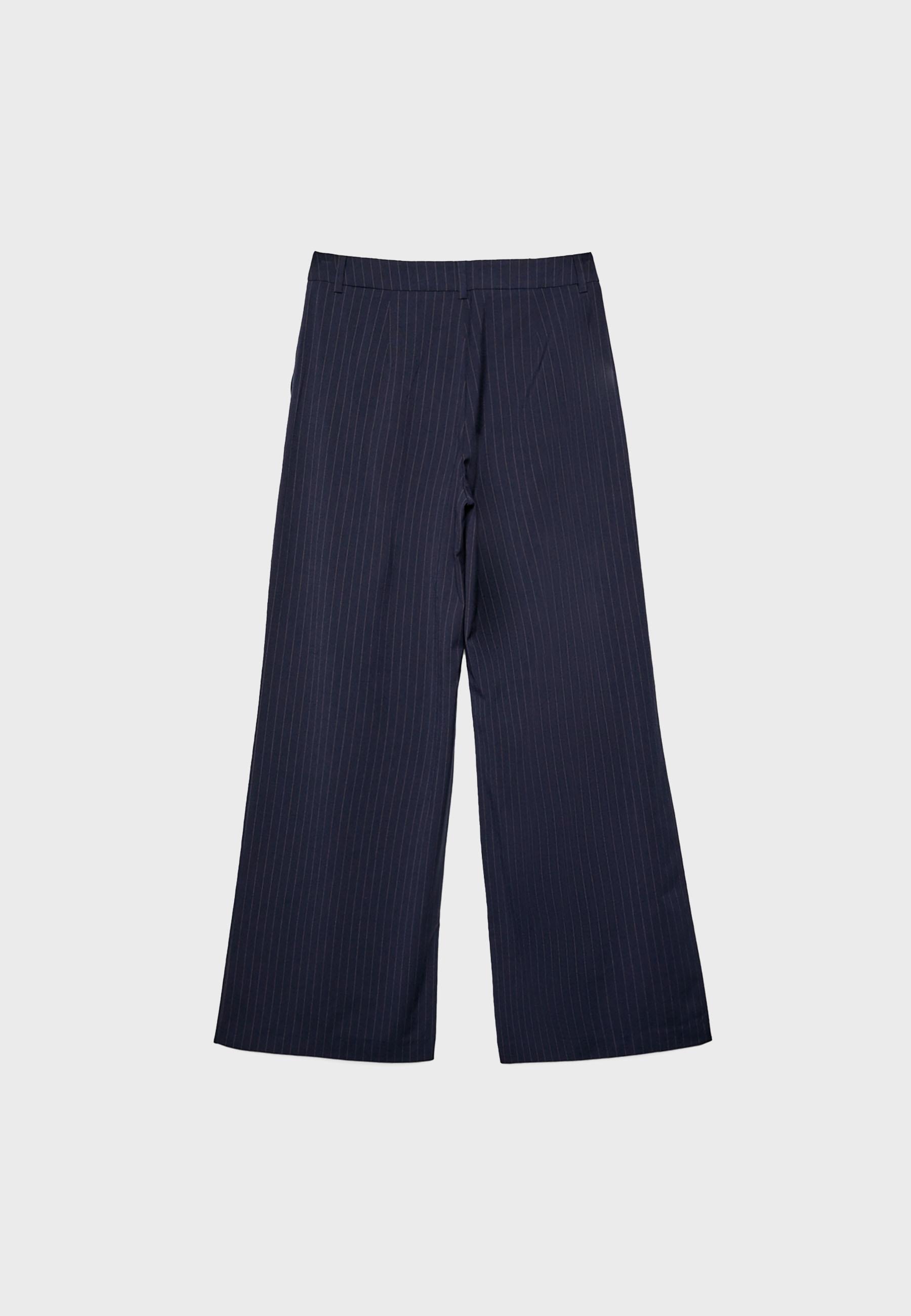 Çizgili çapraz belli günlük pantolon - Görsel 11