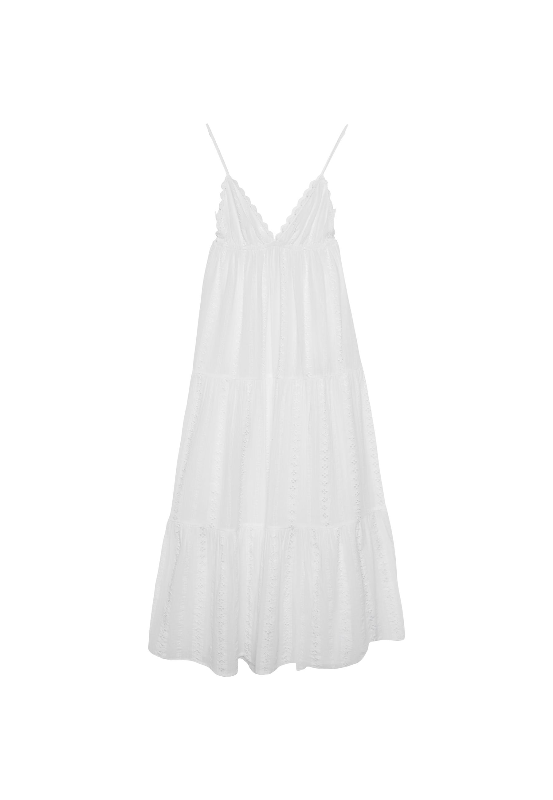 Long flowing dress with open back — White