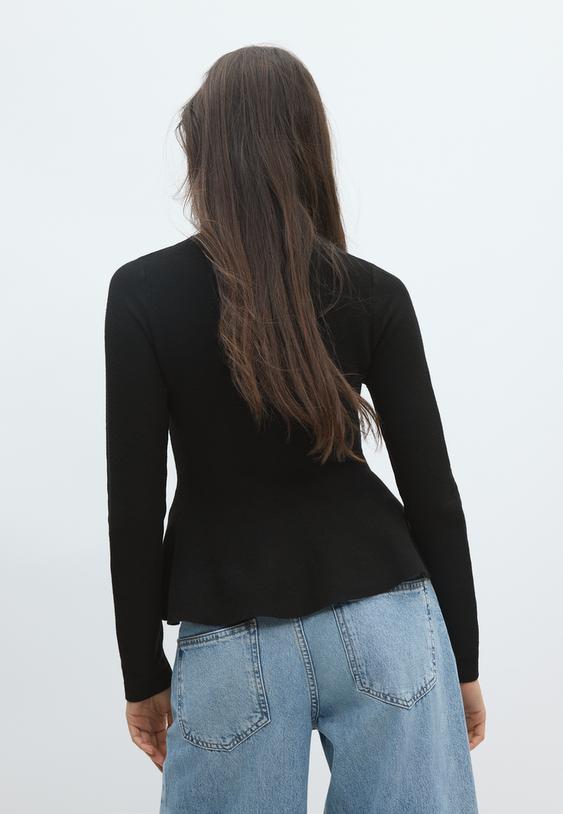 sweater de malha com peplo