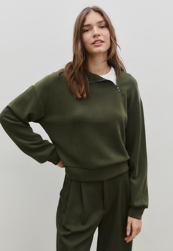 sudadera cremallera lateral tacto suave