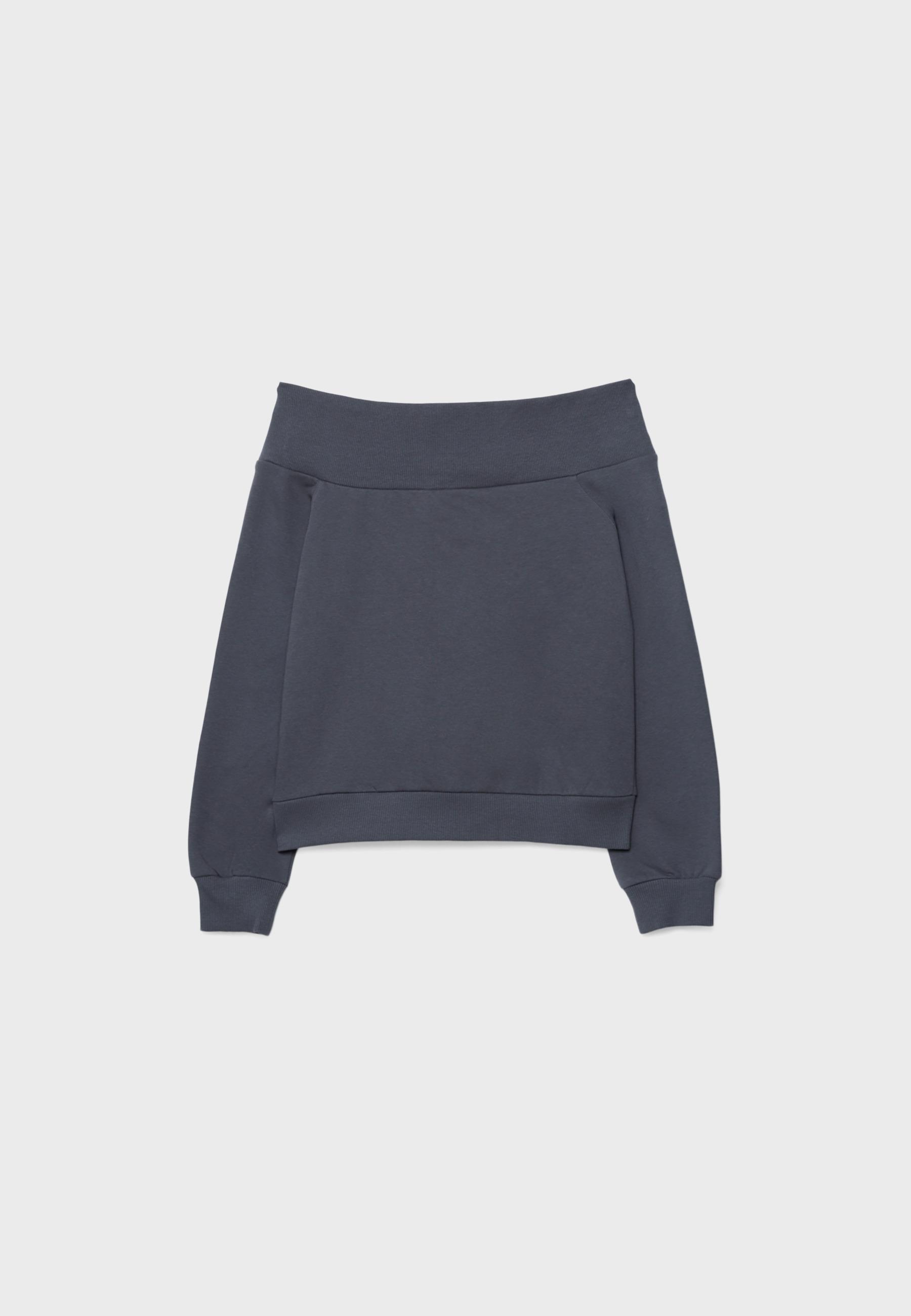 Oversize boat neck sweatshirt — Dark grey