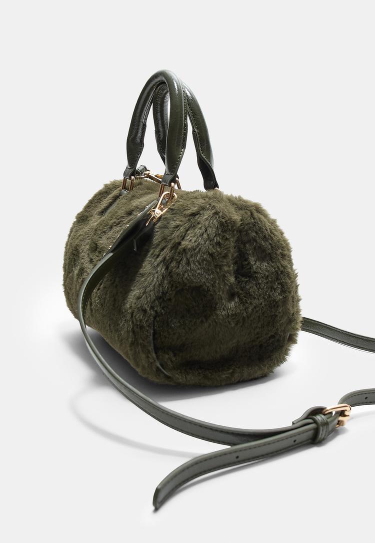 bolso bowling efecto pelo corazon