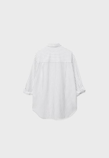 Linen effect shirt — Stone 8