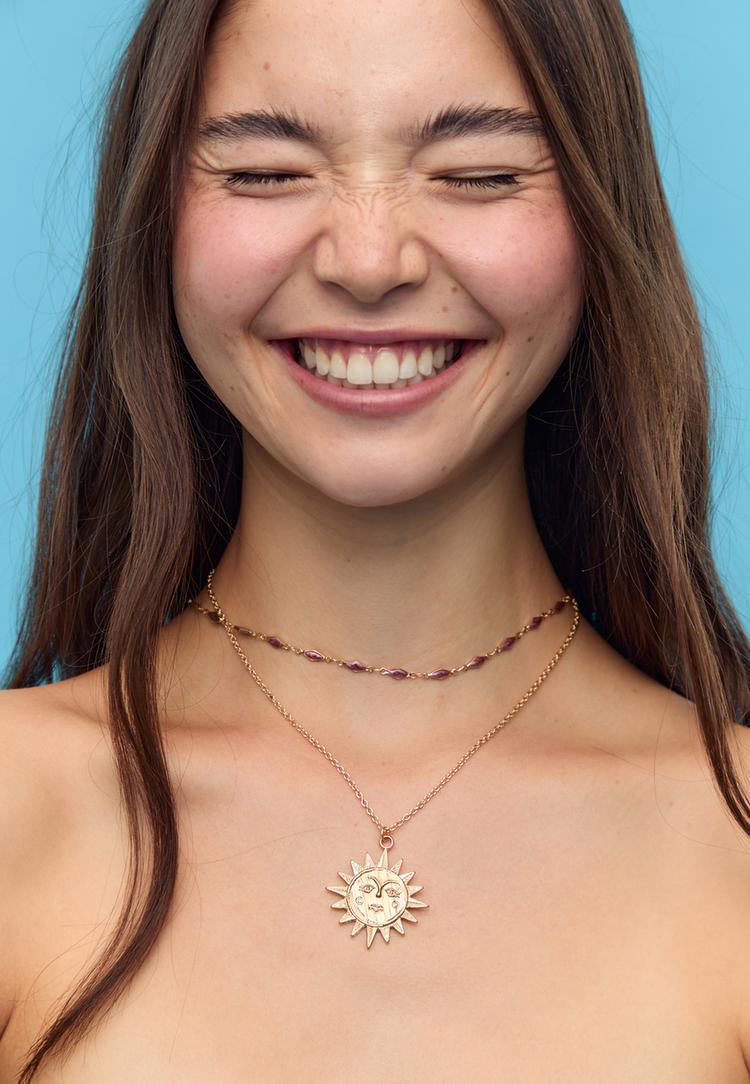 set 3 collares luna y sol