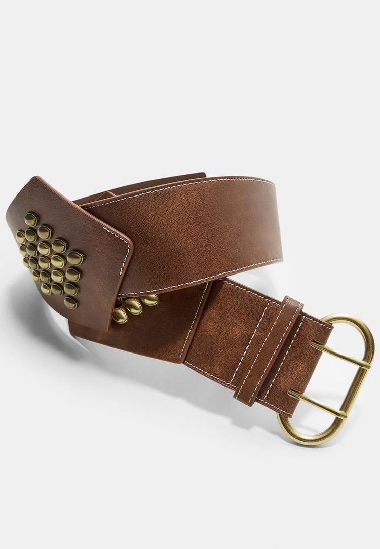 wide studded belt