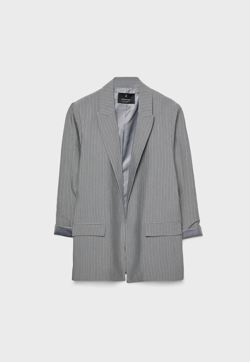 Veste ouverte fluide rayée