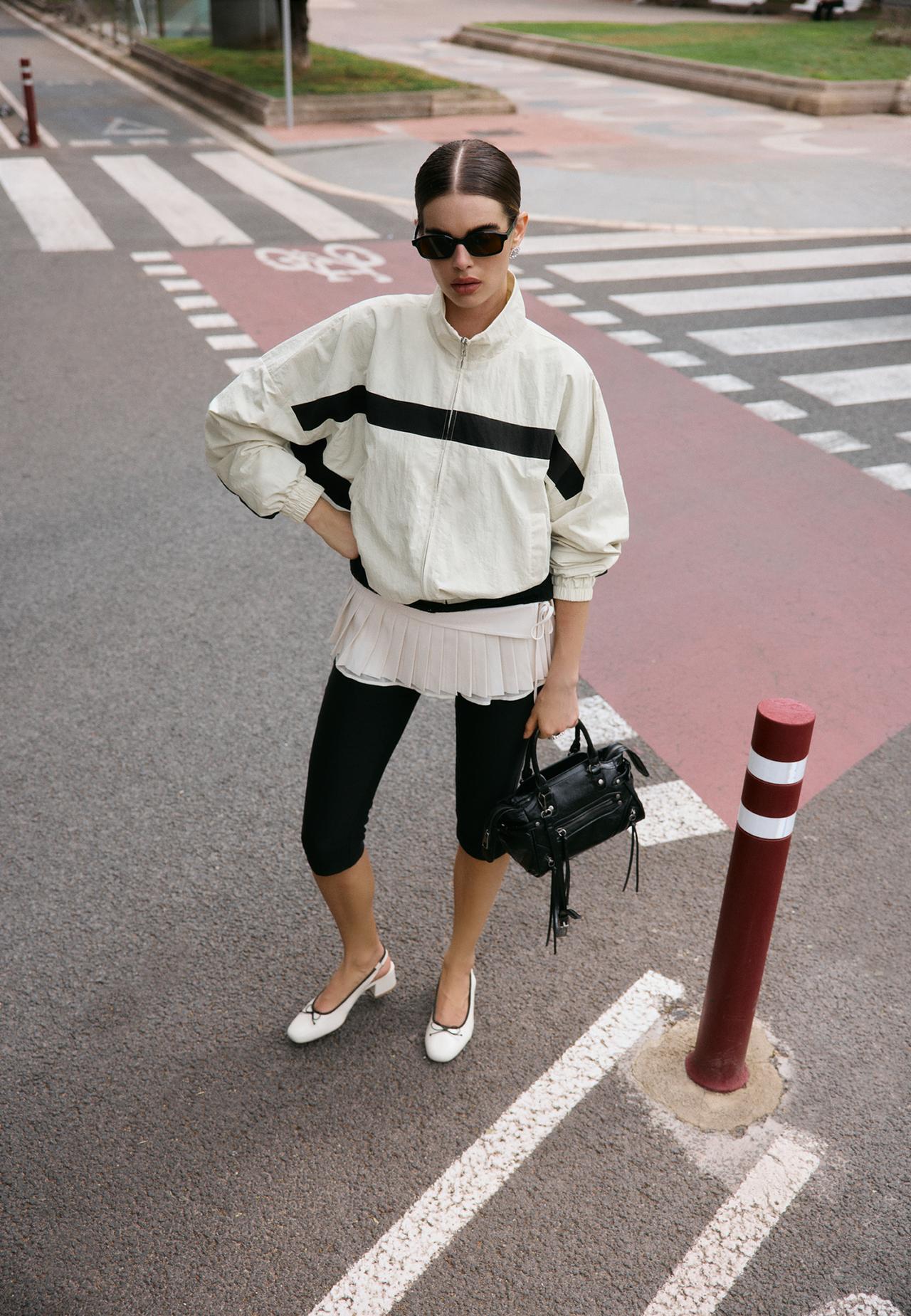 Technical windbreaker jacket — Ecru