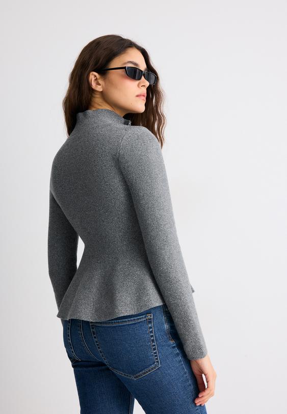 sweater de malha com peplo