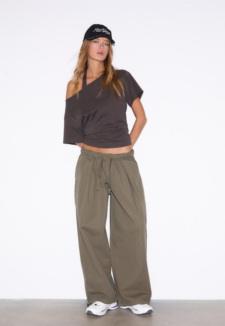 calcas barrel popelina com stoppers