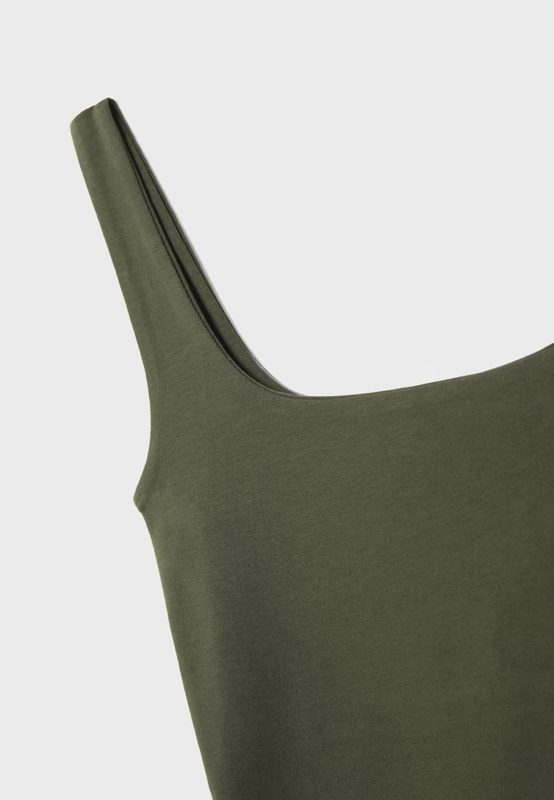 Wide strap top — Khaki