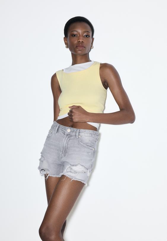 d75 shorts denim rotos