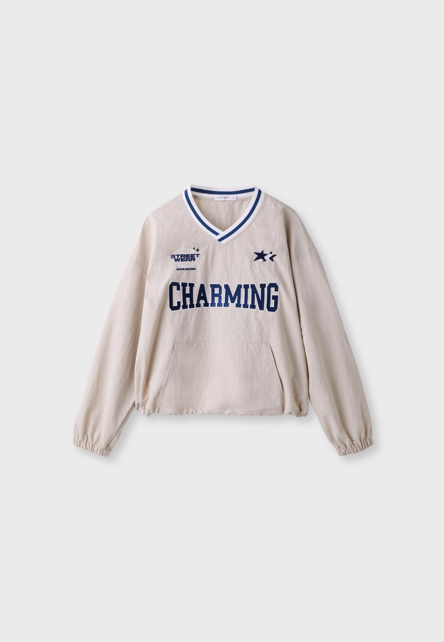 Sudadera técnica cuello pico