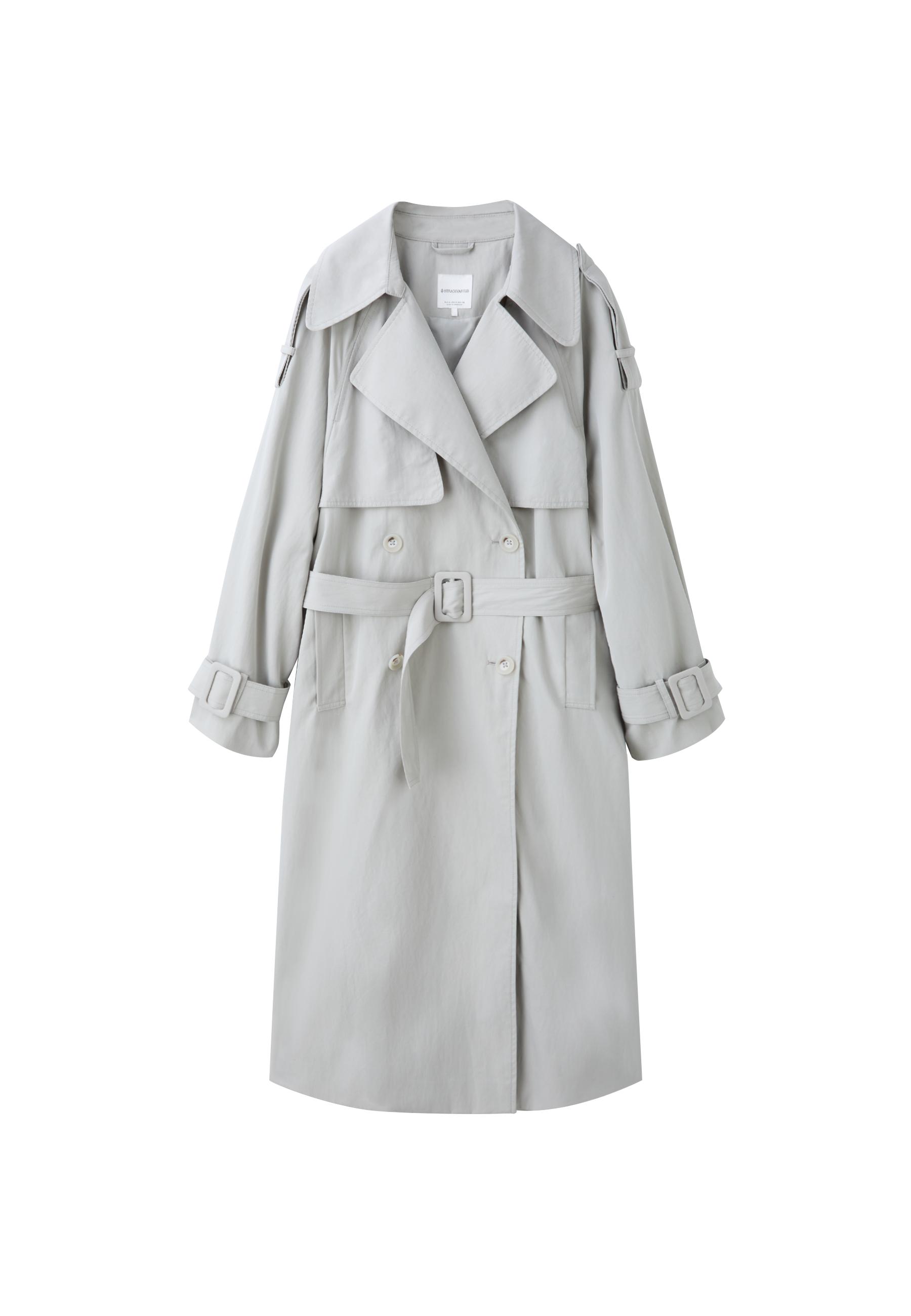 Oversize trench coat — Ecru