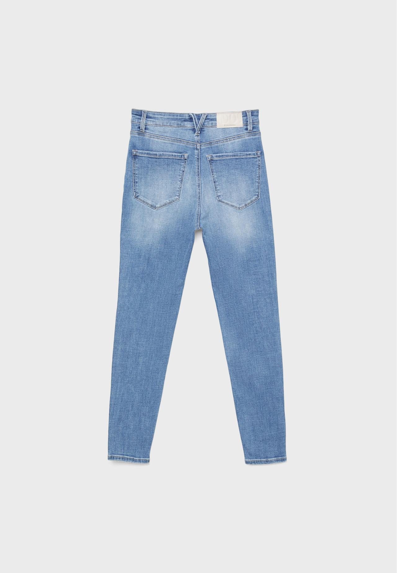D09 Super high-waist skinny jeans — MEDIUM BLUE DENIM