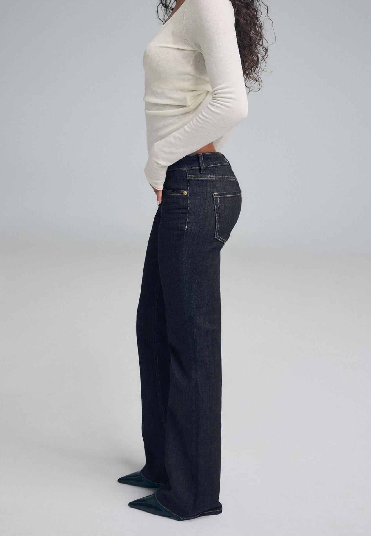 D67 slim fit bootcut jeans — RINSE BLUE DENIM