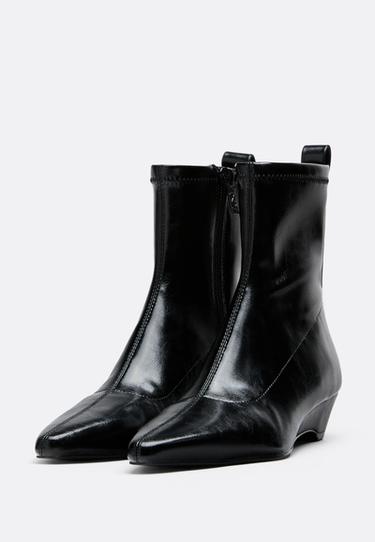 Wedge heel ankle boots — BLACK  3