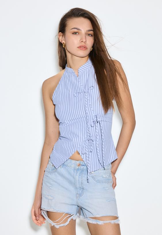 d75 ripped denim shorts