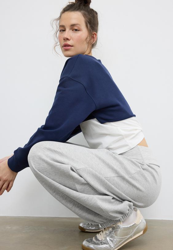 pantalon jogger balloon cintura vuelta taco suave