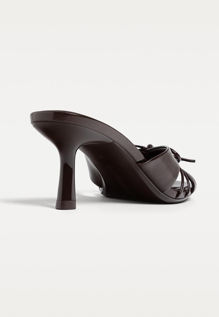 sandalias tacon lazo