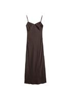 Saten yüzeyli midi elbise - Görsel 2