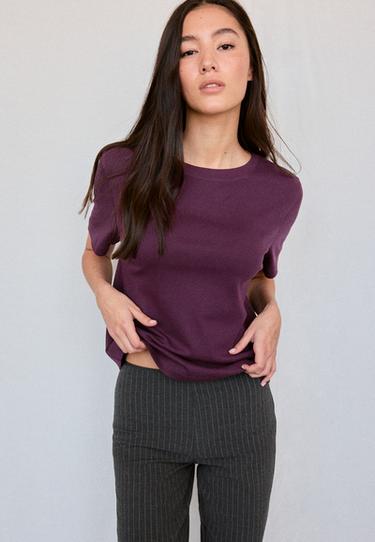 B01 Heavy weight regular fit basic T-shirt — Purple 6