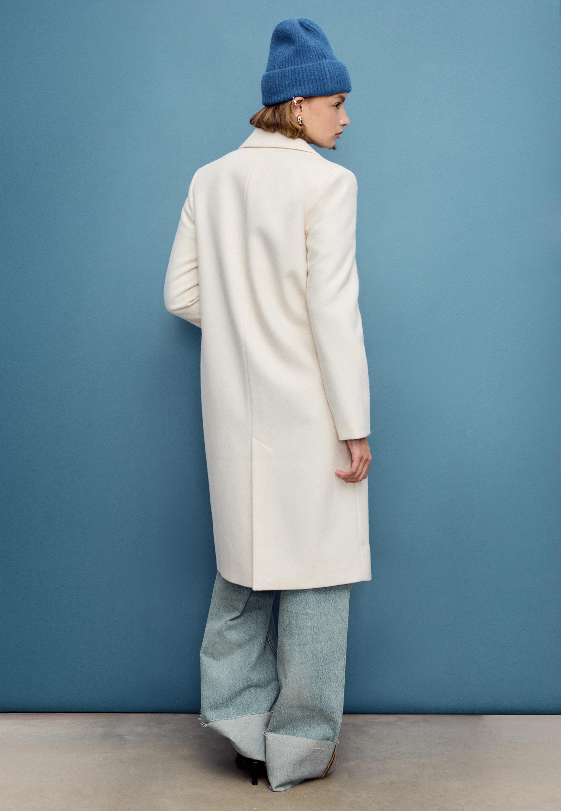 Men's long coat — Ecru