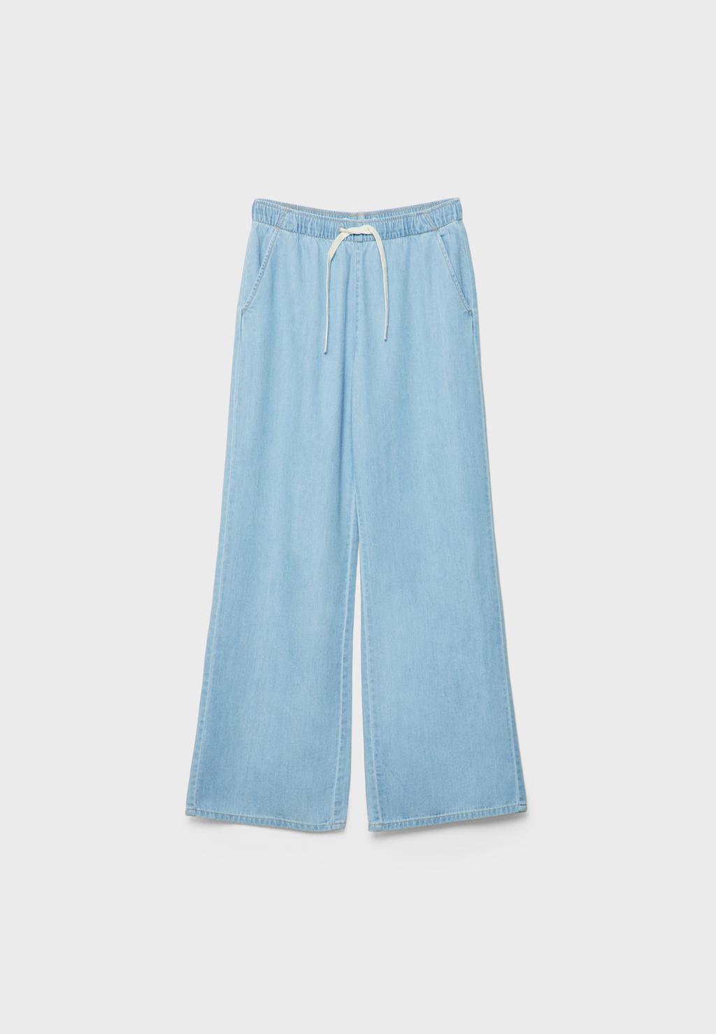 D35 Loose-fitting drawstring jeans