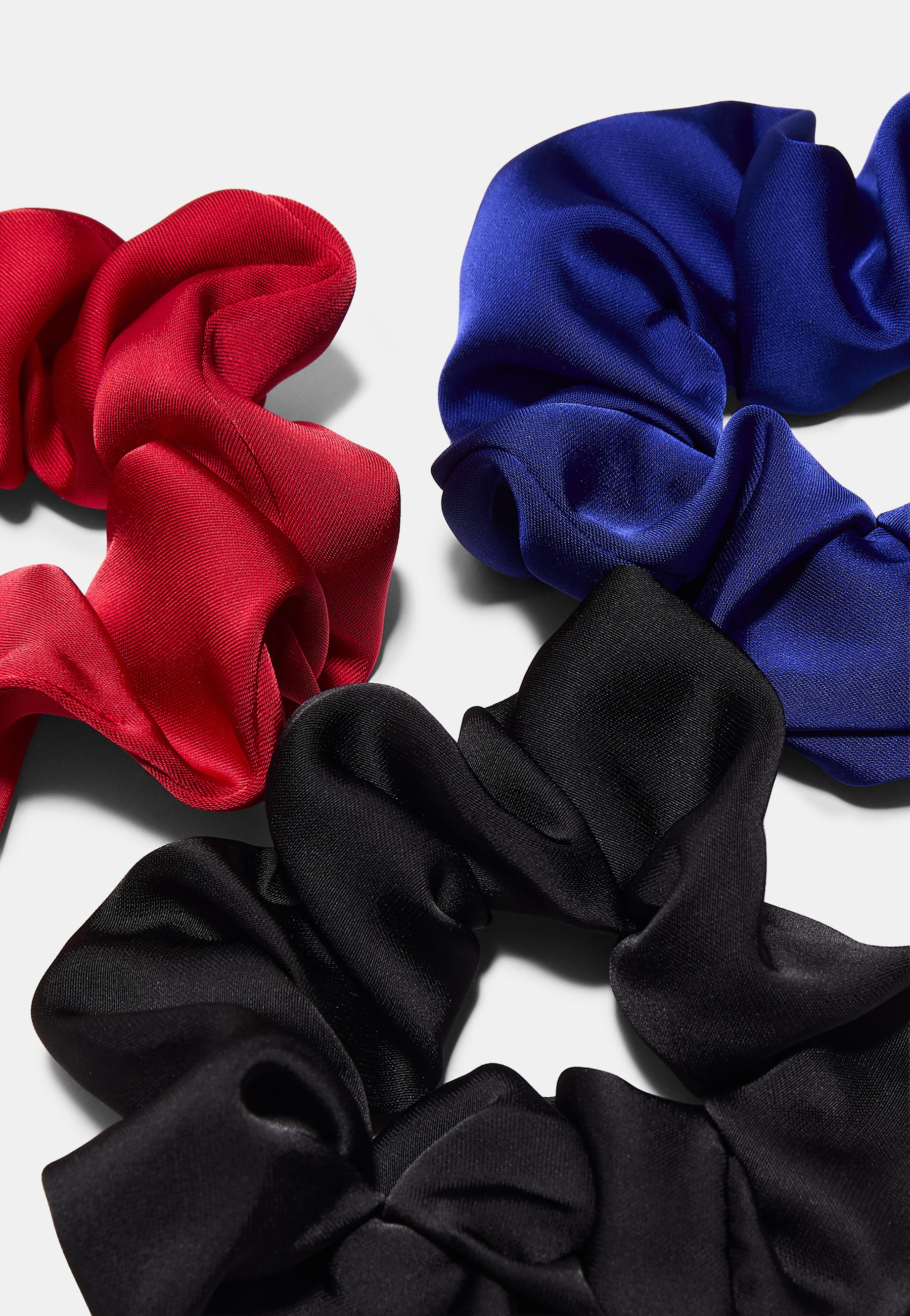 Set of 3 scrunchies — Electric blue