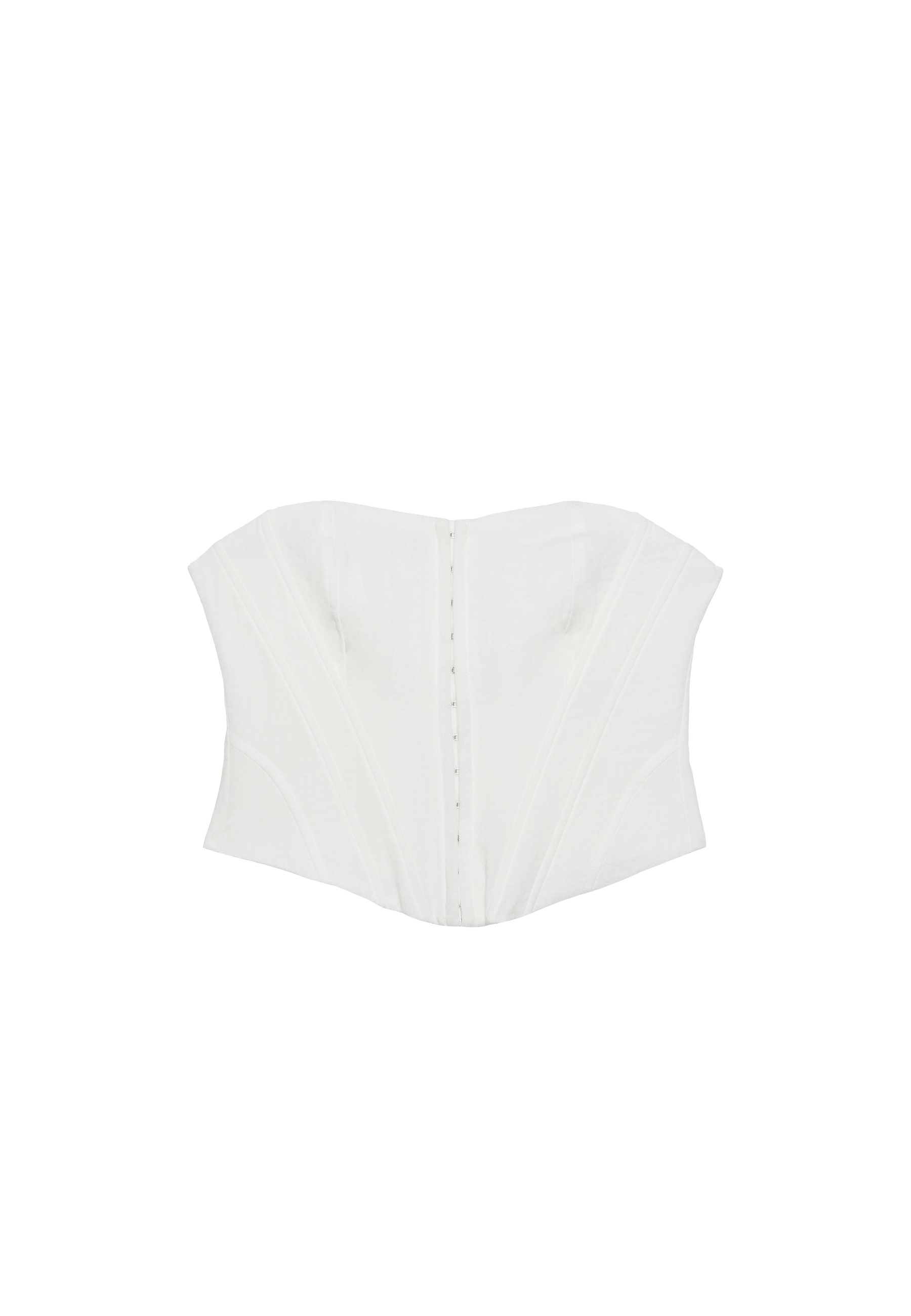 Lace-up corset — White