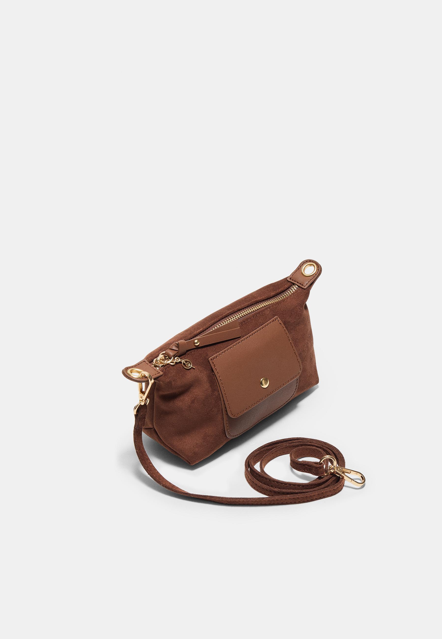 Contrast mini bag — Brown