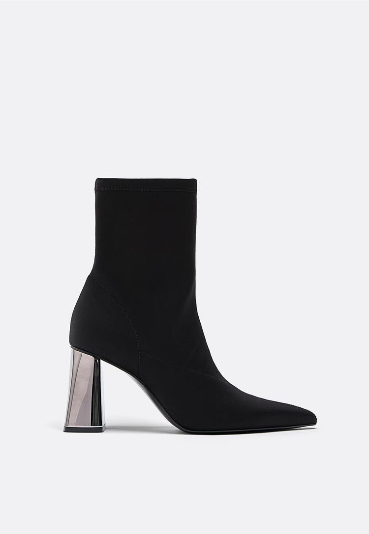 botines tacon ancho neopreno