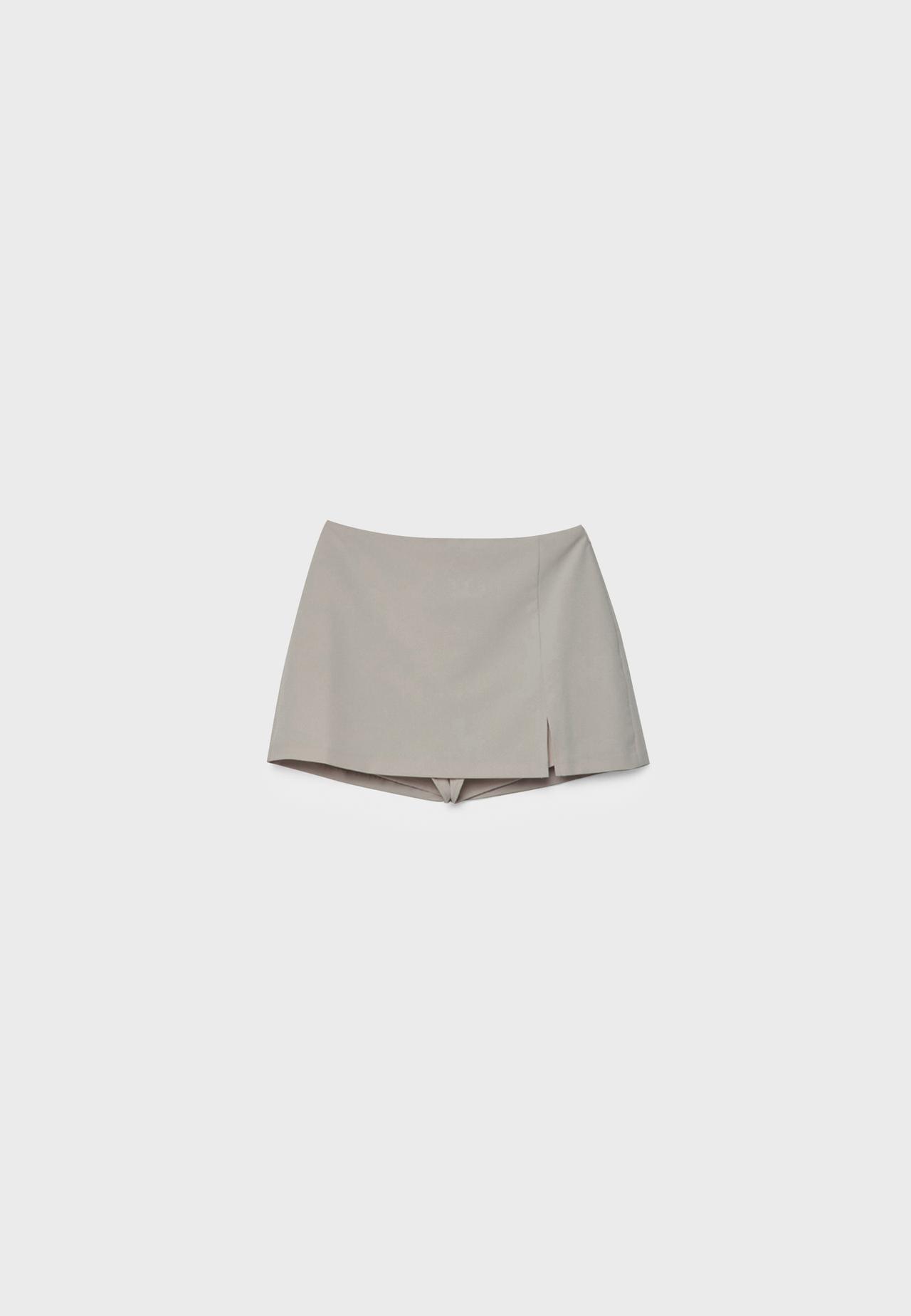 Side split skort — Brown