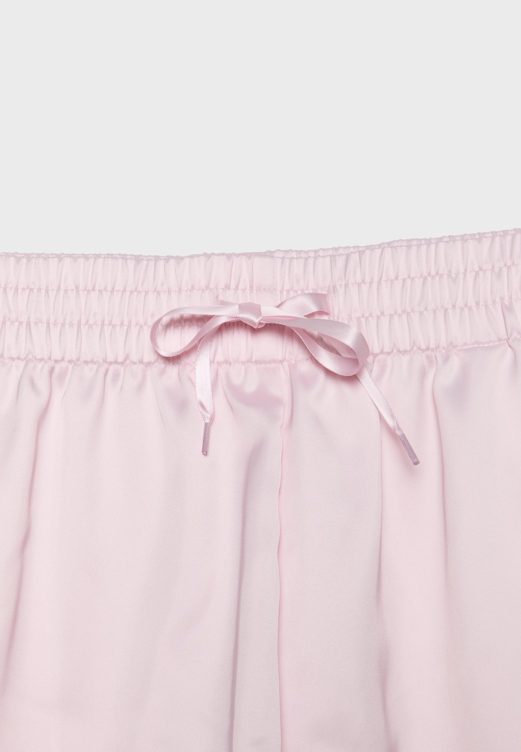 Satin mini shorts — Pastel pink