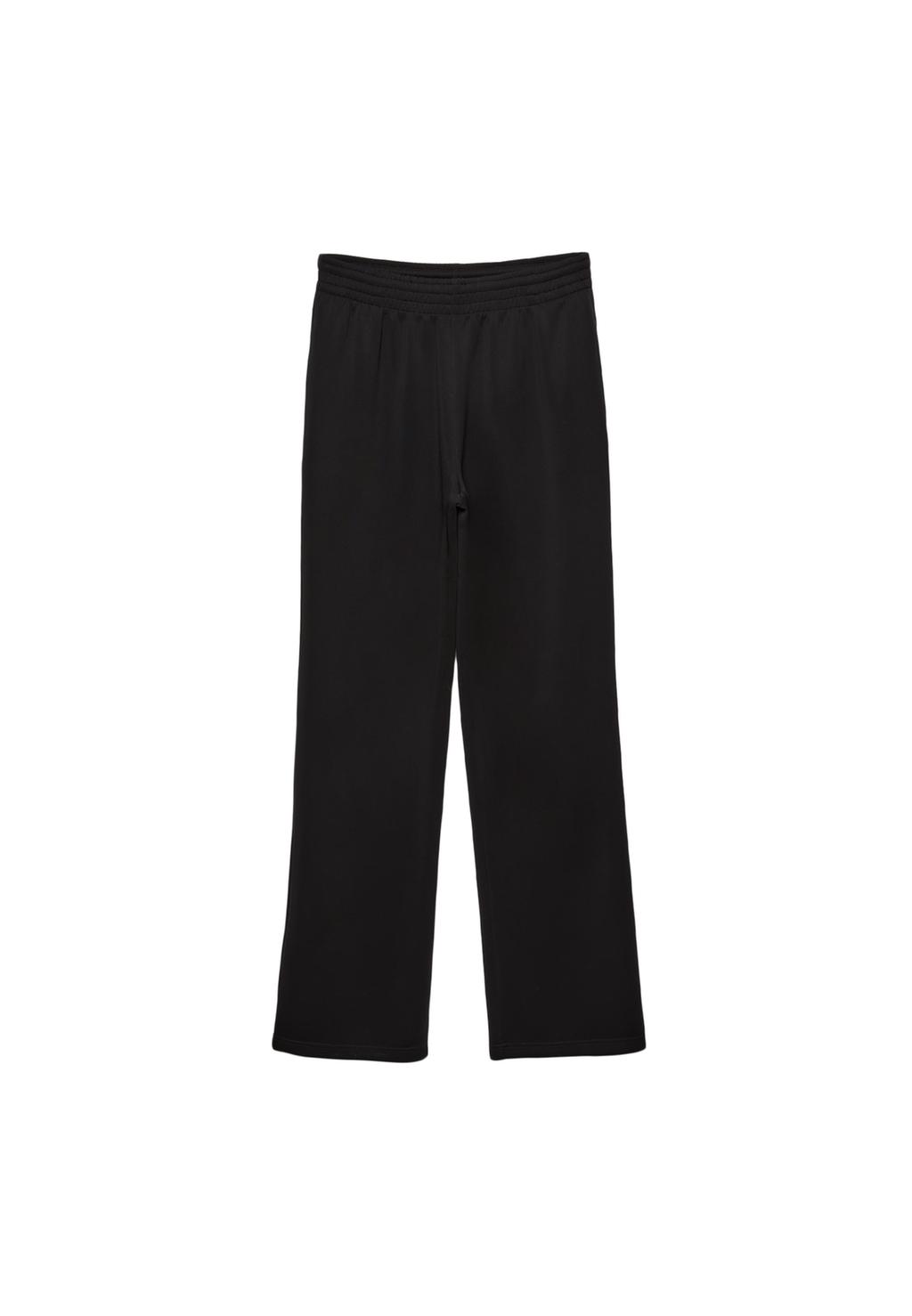 Pantalon straight en tissu doux