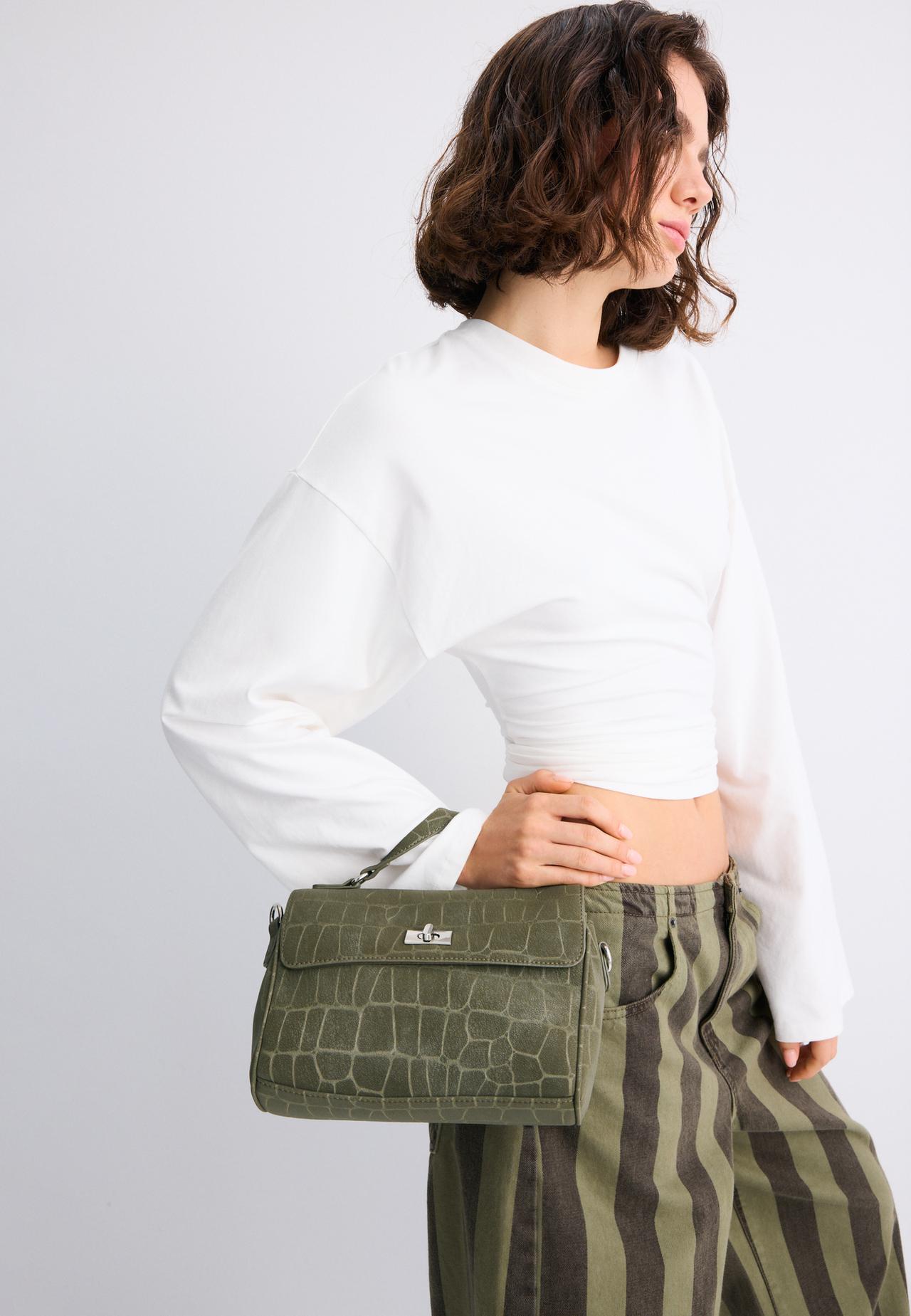 Small belt crossbody bag — Khaki