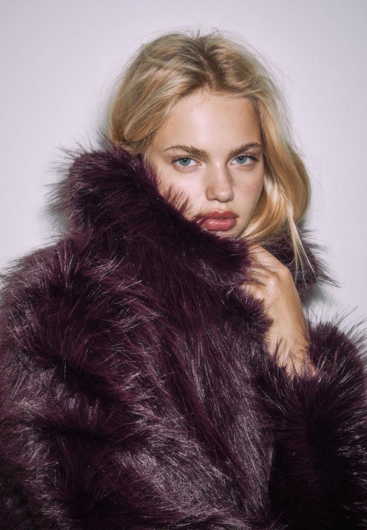 manteau en fausse fourrure